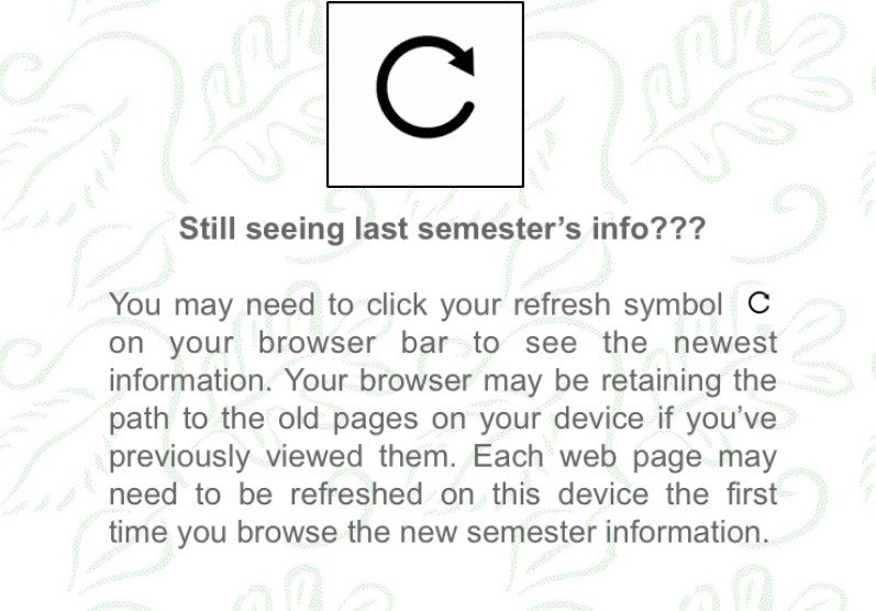 refresh info